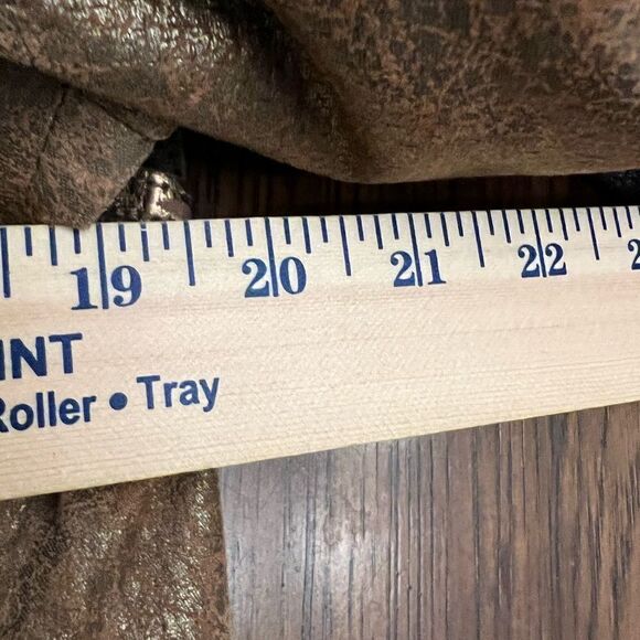 Women’s EUC Pamela McCoy Leather Butterly metallic jacket. Size XS. - Picture 10 of 11